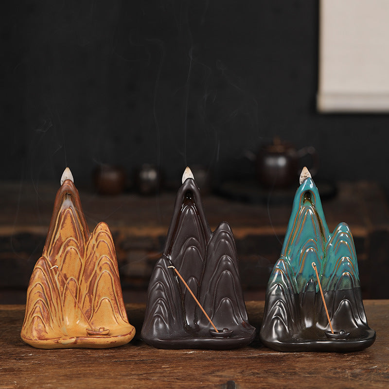 Backflow Incense Burner for Alpine Smoke Ambience Decor