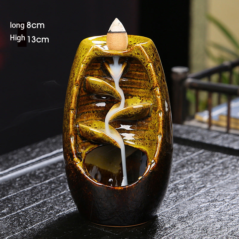 Backflow Incense Burner for Waterfall Zen Ambiance