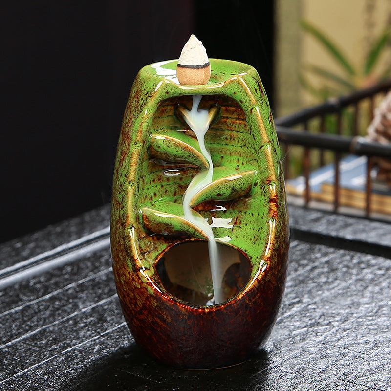 Backflow Incense Burner for Waterfall Zen Ambiance