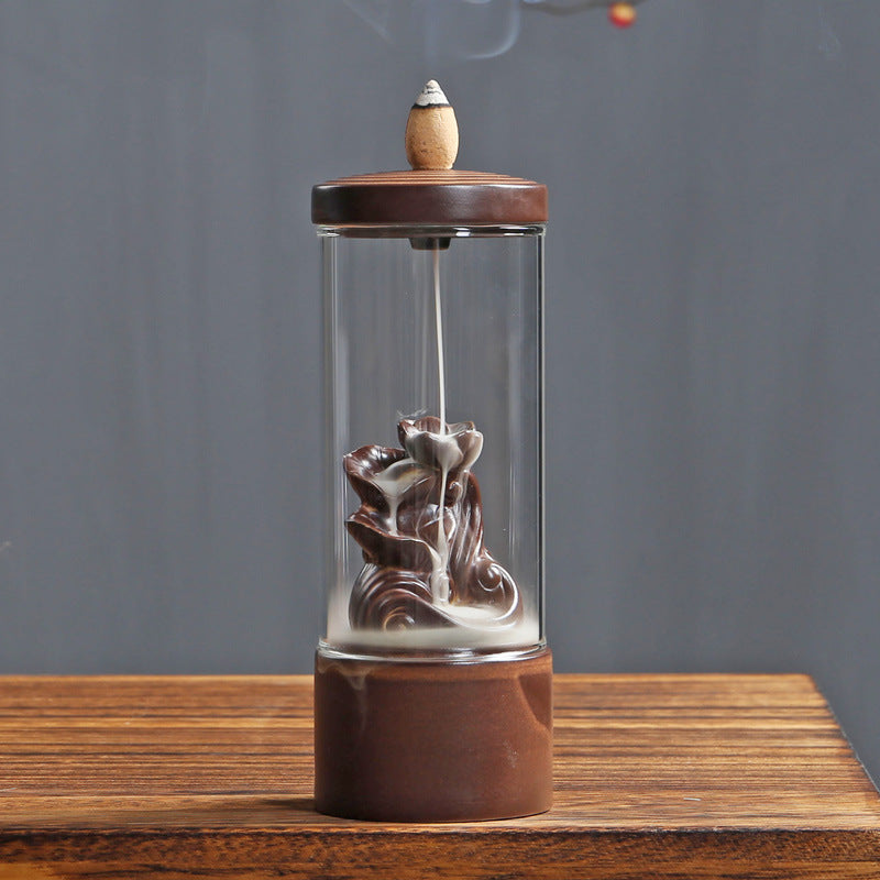 Backflow Incense Burner for Waterfall Smoke Home Decor