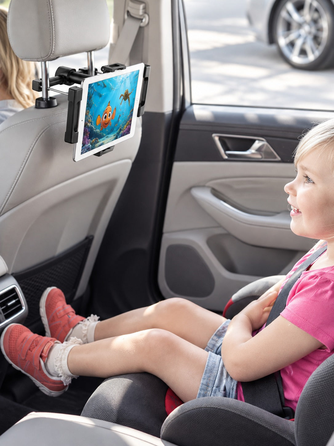 Back Seat Tablet Holder for Kids Car Headrest Mount