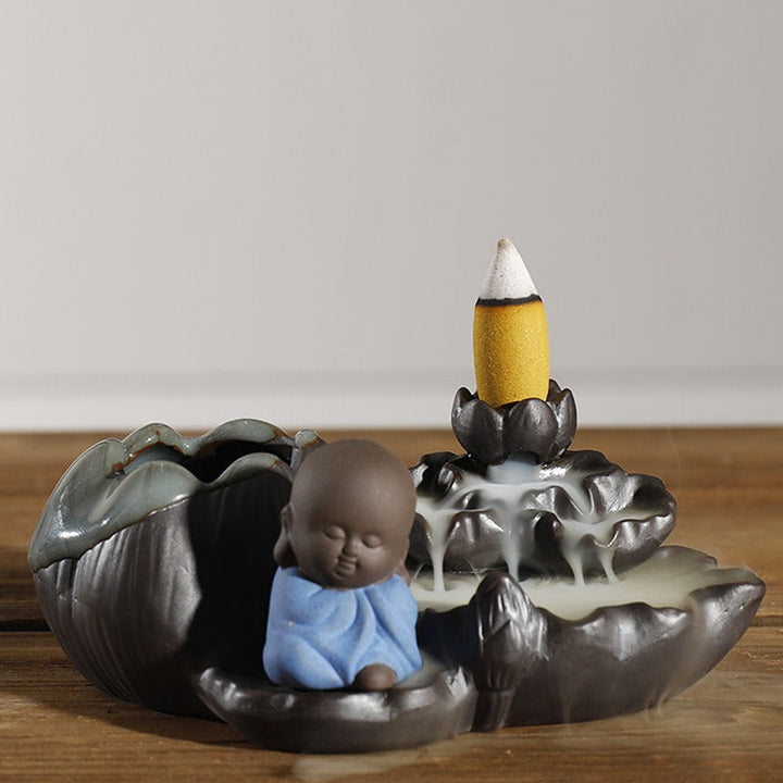 Backflow Incense Burner for Cascading Smoke Display