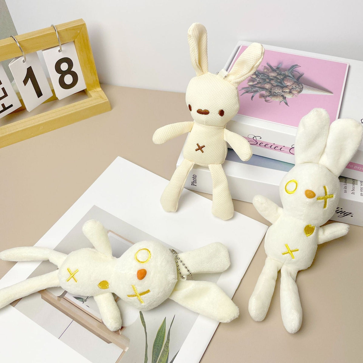 Rabbit Plush Keychain Pendant for Cute Bag Charm Style