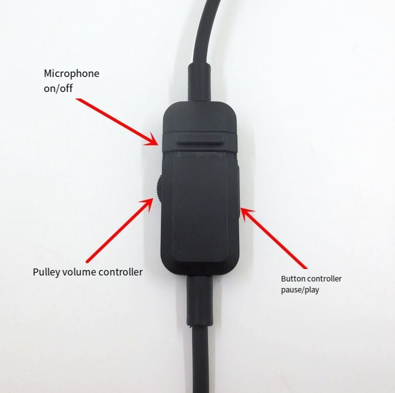 Replacement Headset Cable With Mic and Volume Control