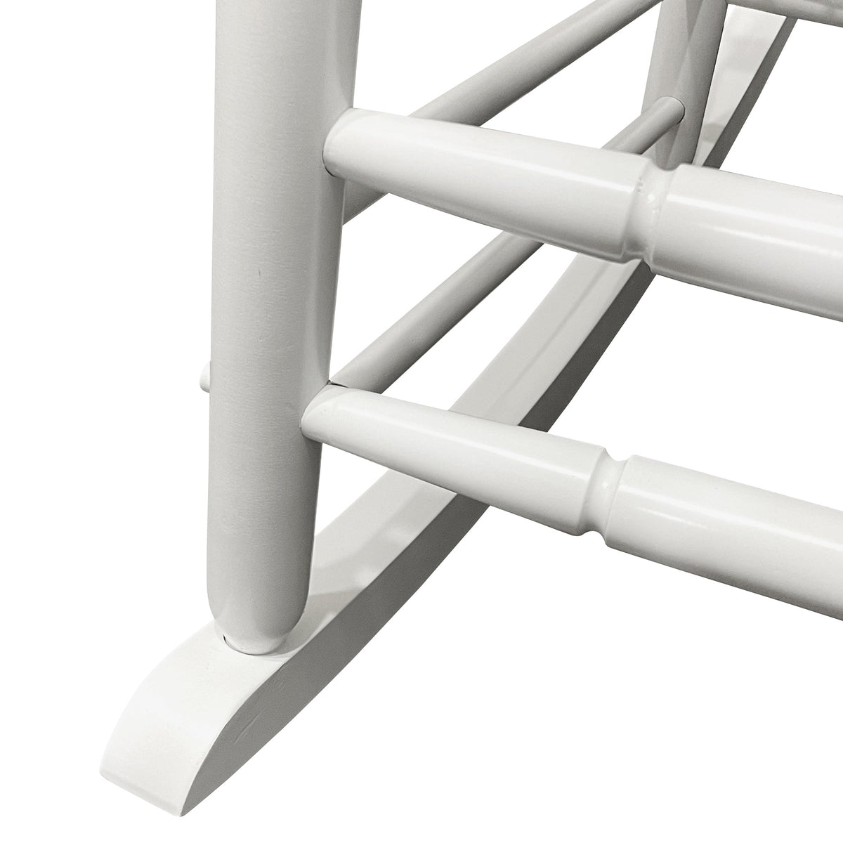 White Wooden Porch Rocking Chair for Outdoor Seating