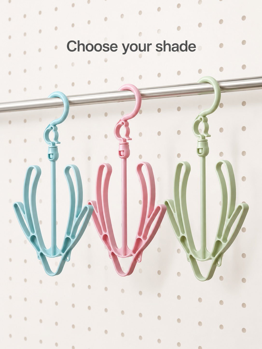 Balcony Shoe Drying Rack with Double Hooks