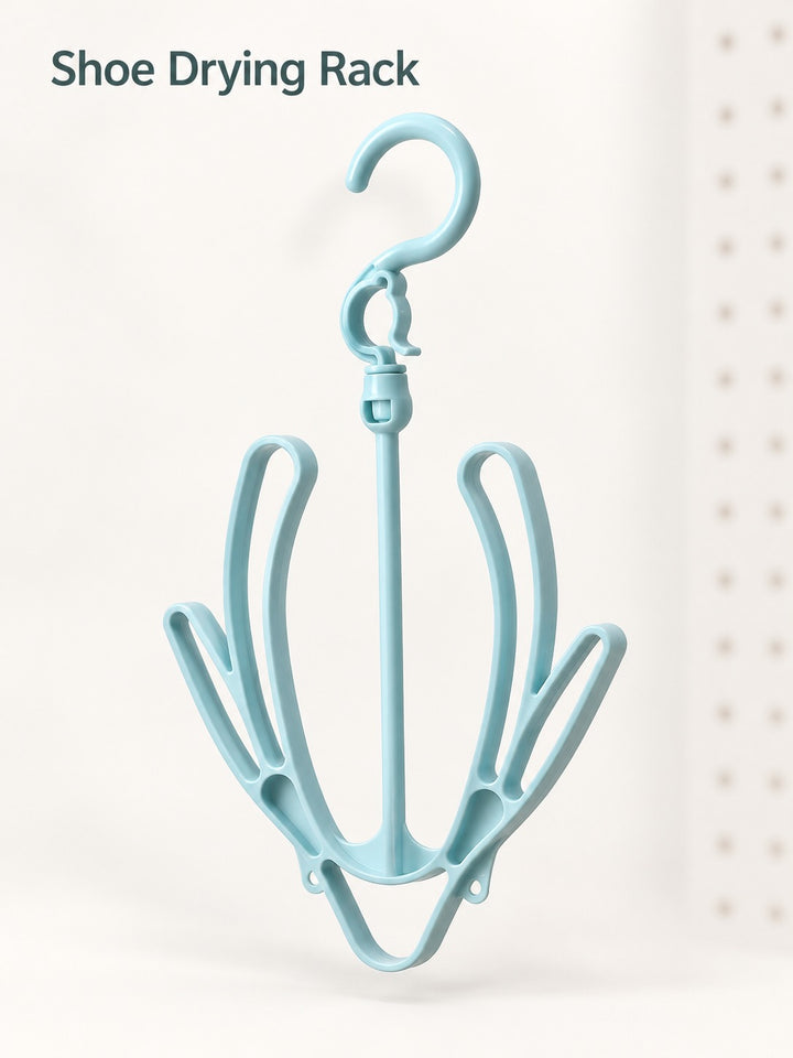 Balcony Shoe Drying Rack with Double Hooks