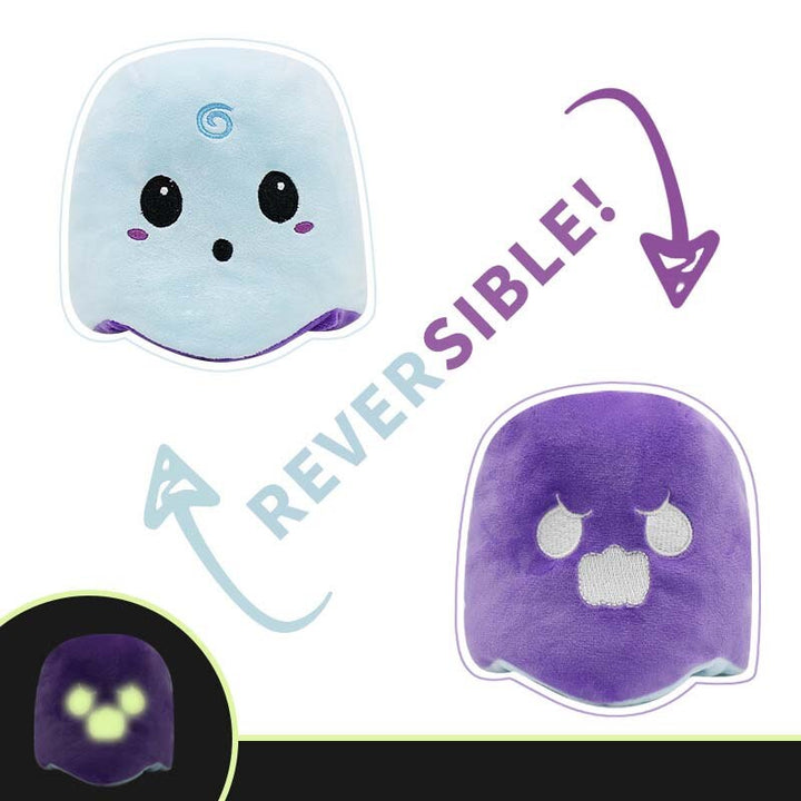 Reversible Octopus Plush Toy for Two-Sided Halloween Fun