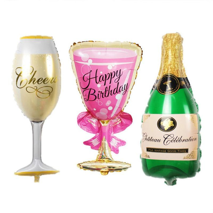 Champagne Balloon Decorations for Party Photo Props