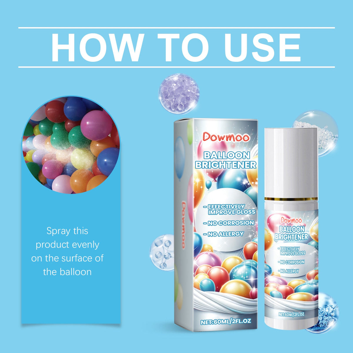 Balloon Shine Spray for Glossy, Dust-Resistant Decor