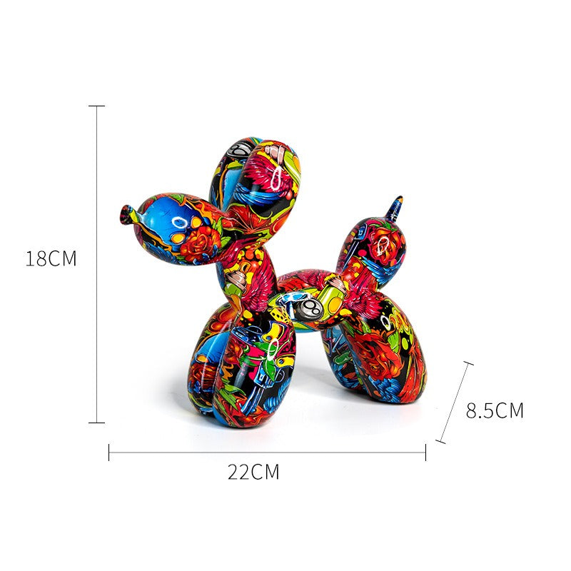 Balloon Dog Resin Sculpture for Playful Home Decor