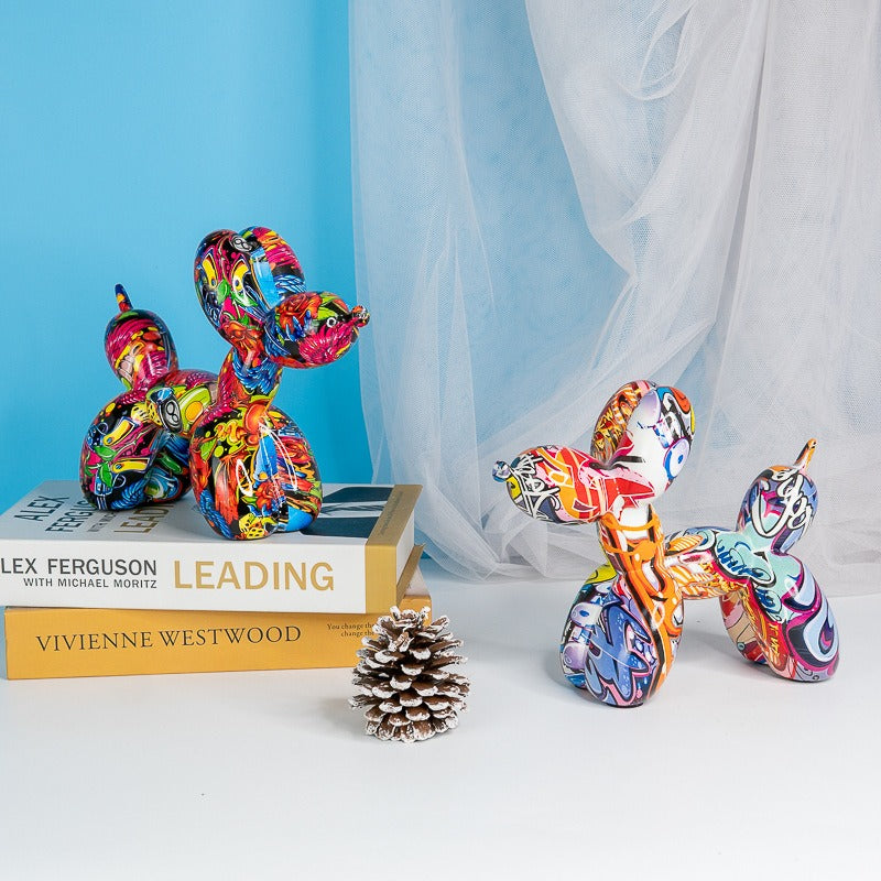 Balloon Dog Resin Sculpture for Playful Home Decor