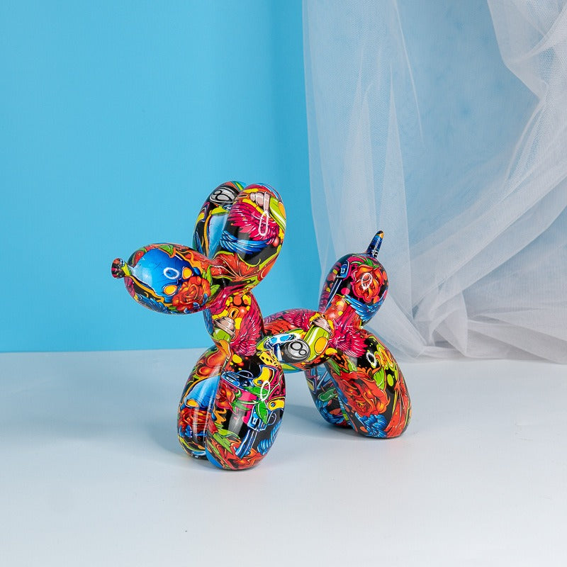 Balloon Dog Resin Sculpture for Playful Home Decor