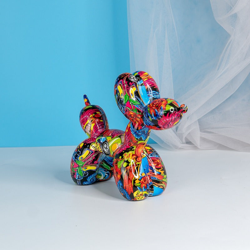 Balloon Dog Resin Sculpture for Playful Home Decor