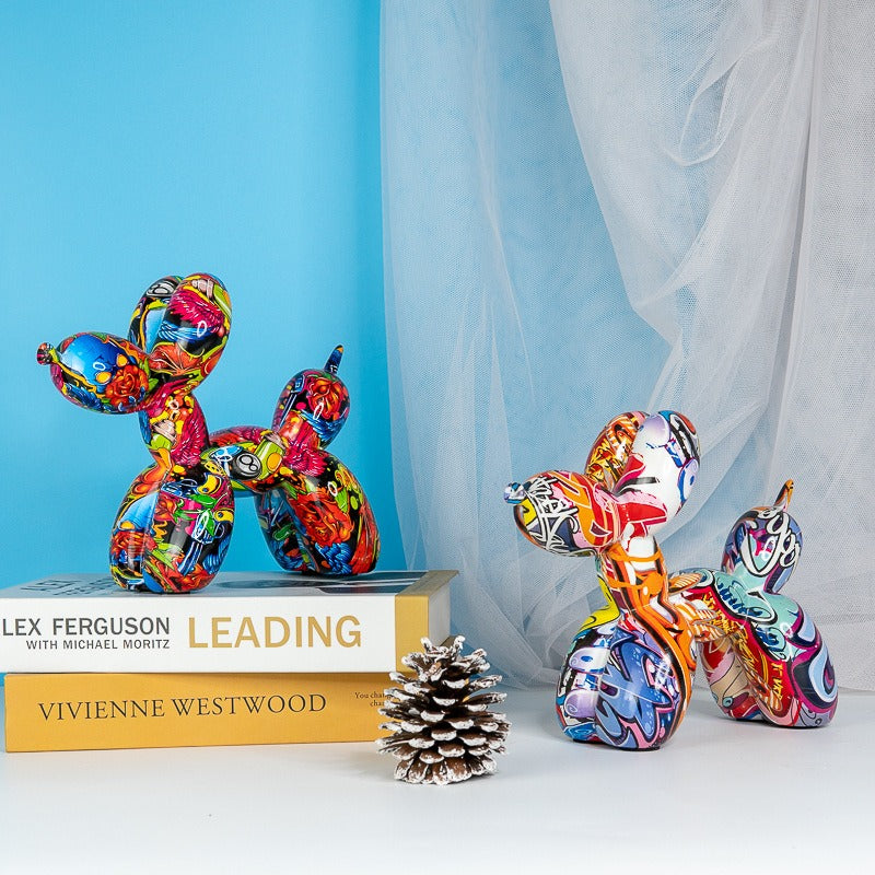 Balloon Dog Resin Sculpture for Playful Home Decor