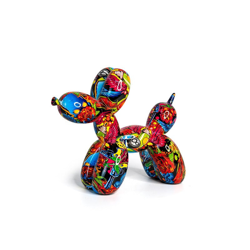 Balloon Dog Resin Sculpture for Playful Home Decor