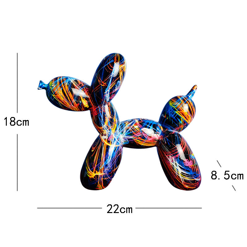 Balloon Dog Resin Sculpture for Playful Home Decor