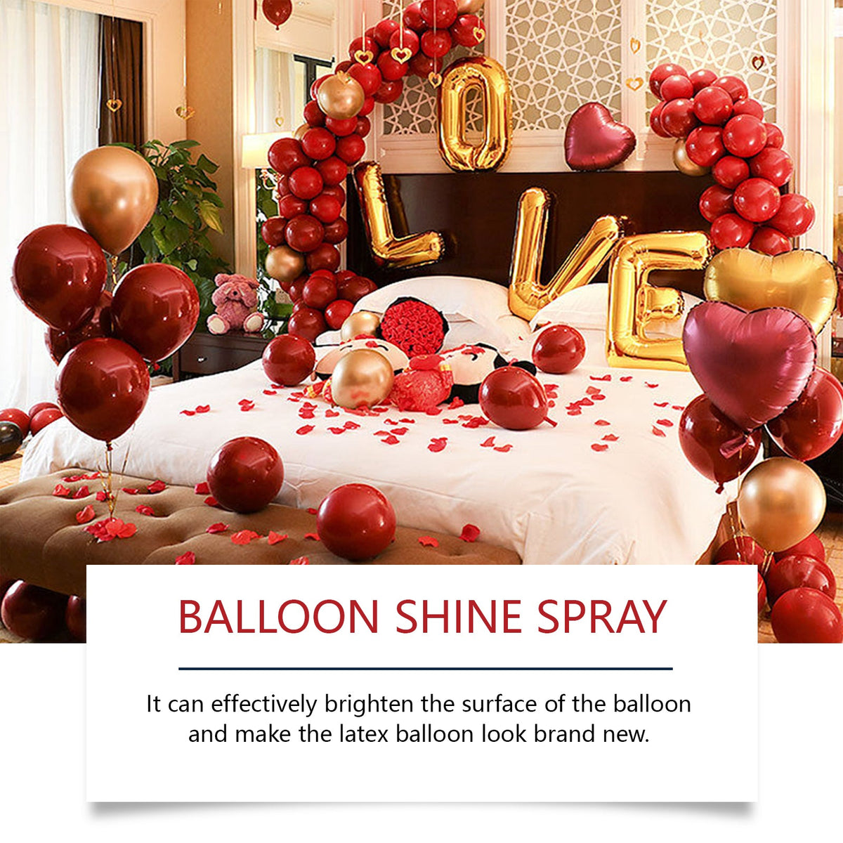 Latex Balloon Shine Spray for Long-Lasting Gloss Finish