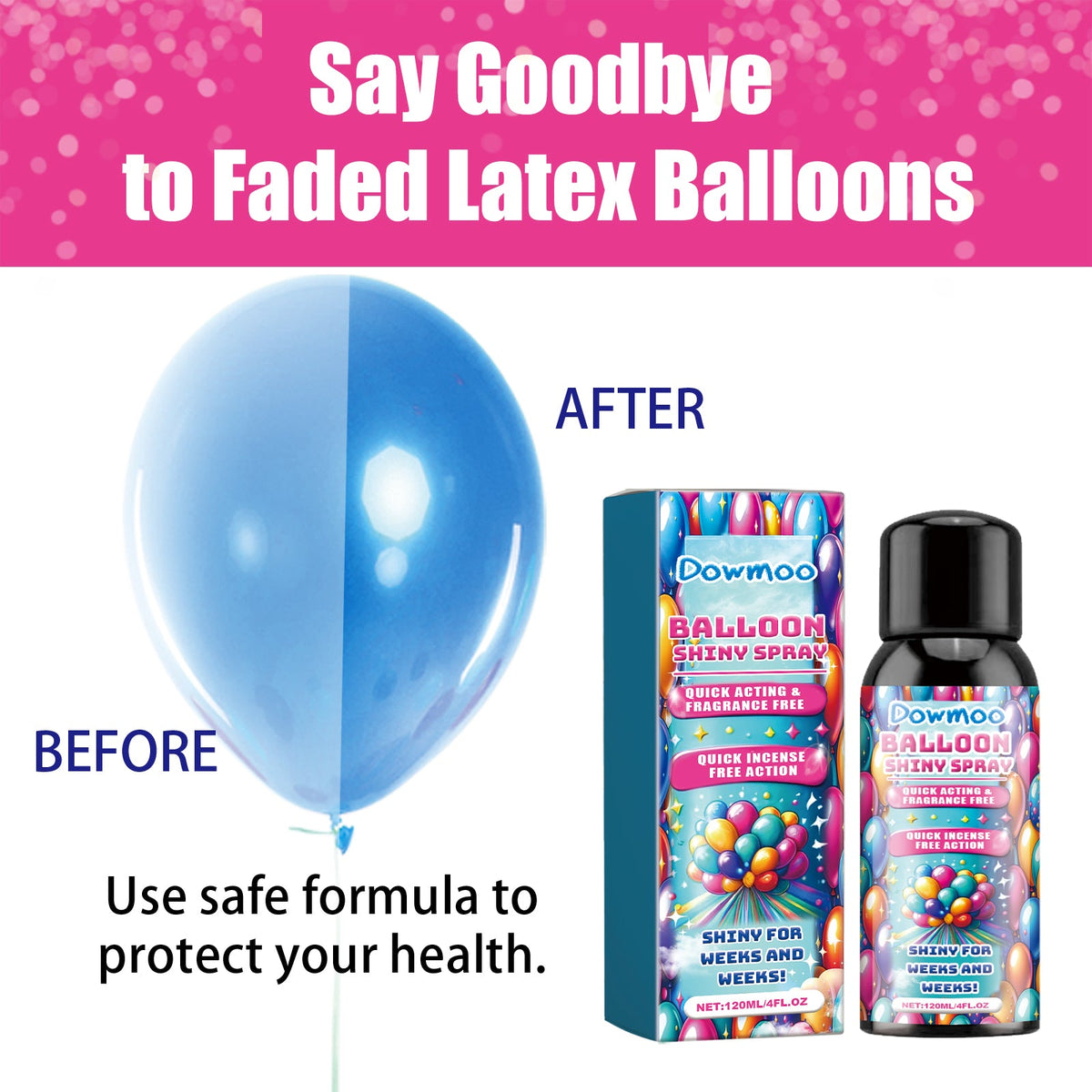 Balloon Shiny Spray for Long-Lasting Party Decorations