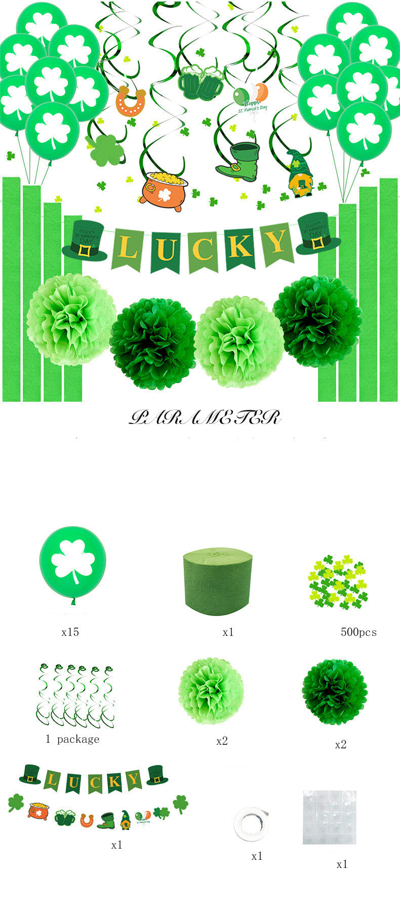 St. Patrick's Day Balloon Decoration Set | Lucky Party