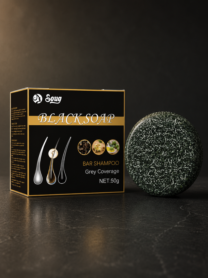 Bamboo Charcoal Bar Shampoo — Gray Hair Restoration