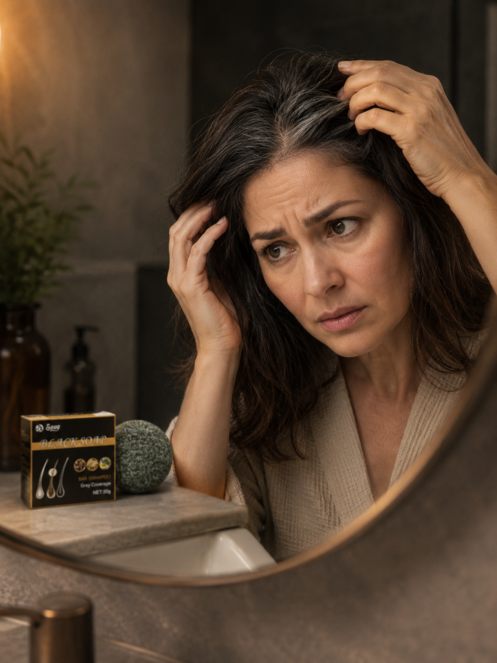 Bamboo Charcoal Bar Shampoo — Gray Hair Restoration