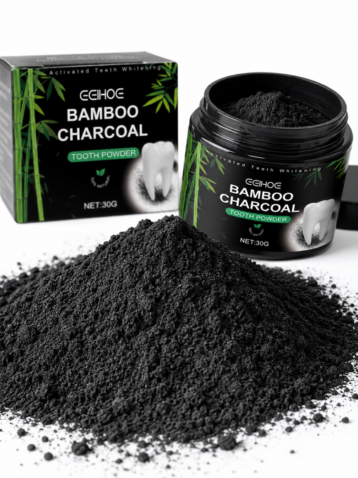 Bamboo Charcoal Tooth Powder — Whiter Teeth, Fresher Breath