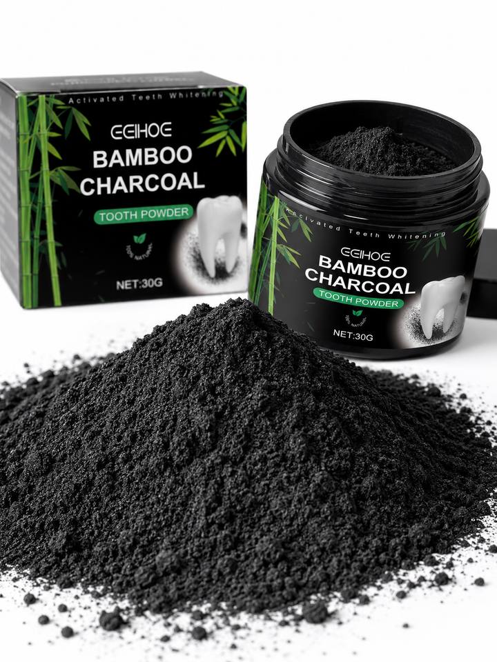 Bamboo Charcoal Tooth Powder — Whiter Teeth, Fresher Breath