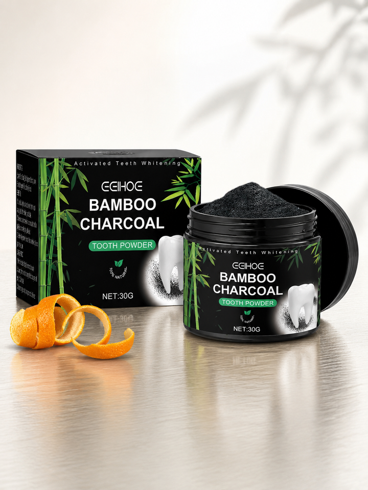 Bamboo Charcoal Tooth Powder — Whiter Teeth, Fresher Breath