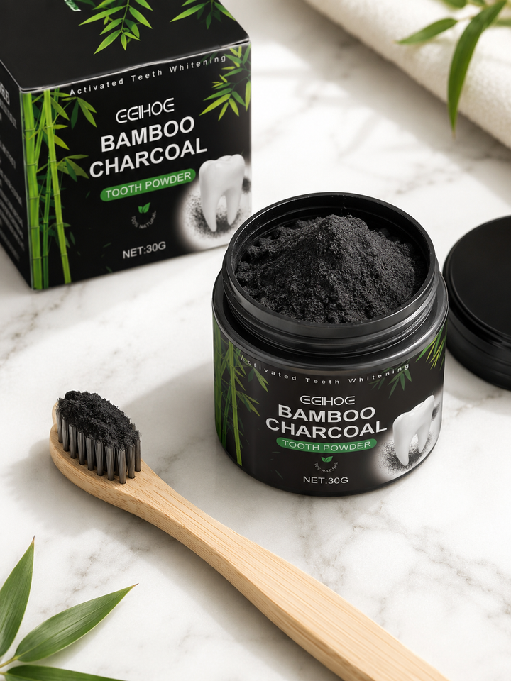 Bamboo Charcoal Tooth Powder — Whiter Teeth, Fresher Breath
