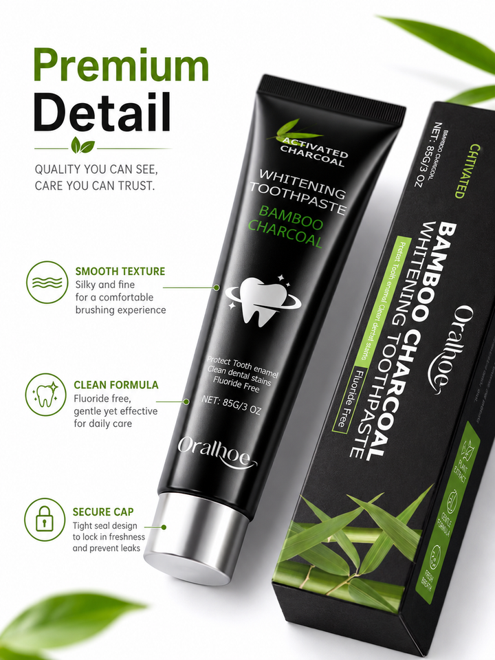 Bamboo Charcoal Toothpaste – Whitening for Sensitive Teeth