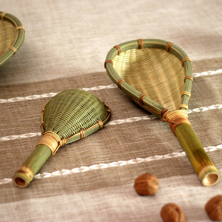 Handwoven Bamboo Noodle Scoop for Hot Pot Draining