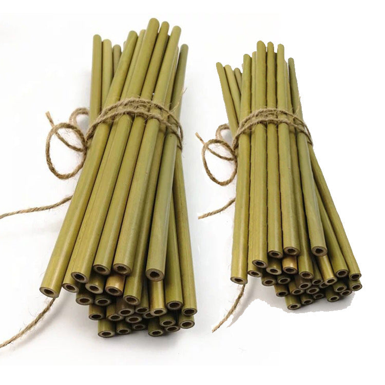 Reusable Bamboo Straws for Milk Tea and Coffee Drinks