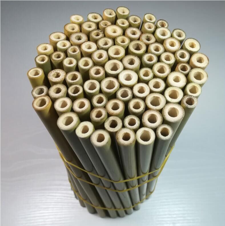 Reusable Bamboo Straws for Milk Tea and Coffee Drinks