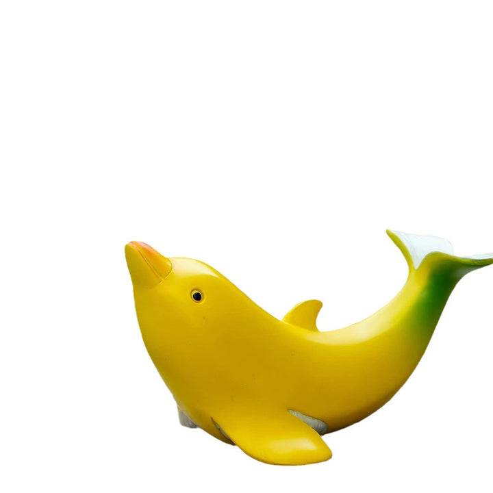 Banana Dolphin Resin Sculpture for Playful Home Decor