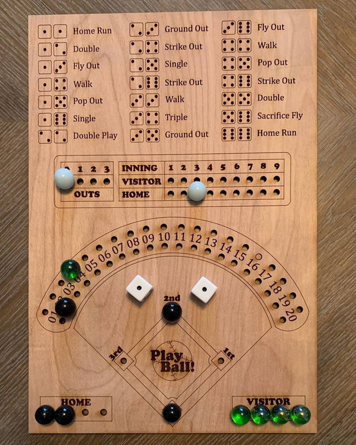 Baseball Dice Board Game for Screen-Free Family Fun