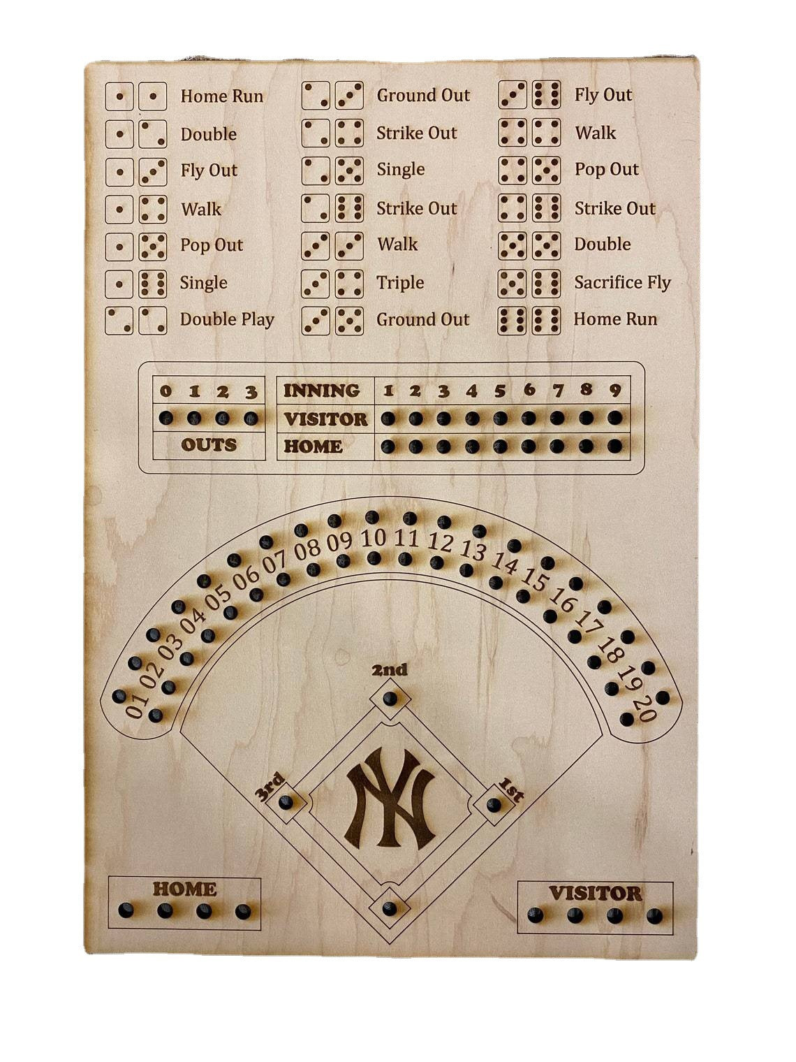 Baseball Dice Board Game for Screen-Free Family Fun