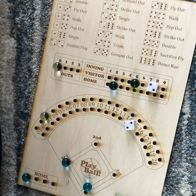 Baseball Dice Board Game for Screen-Free Family Fun
