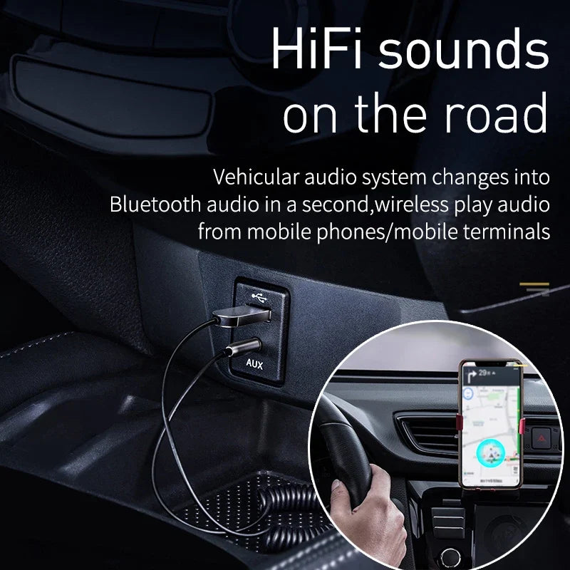Bluetooth Car AUX Adapter for Older Stereos, Hands-Free