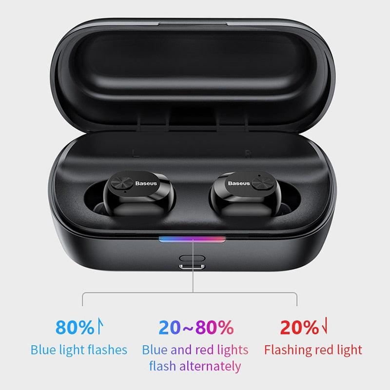 Bluetooth 5.0 True Wireless Earbuds With Charging Case