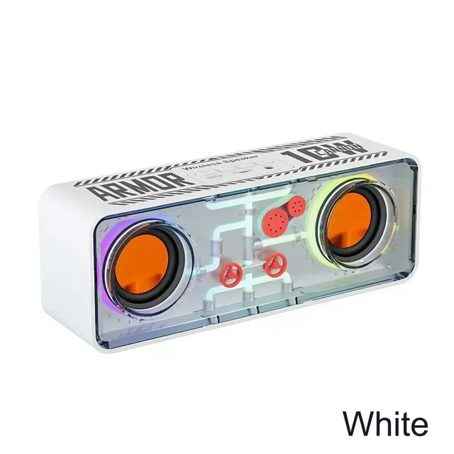 Portable Bluetooth Speaker with RGB Lights, Stereo Sound
