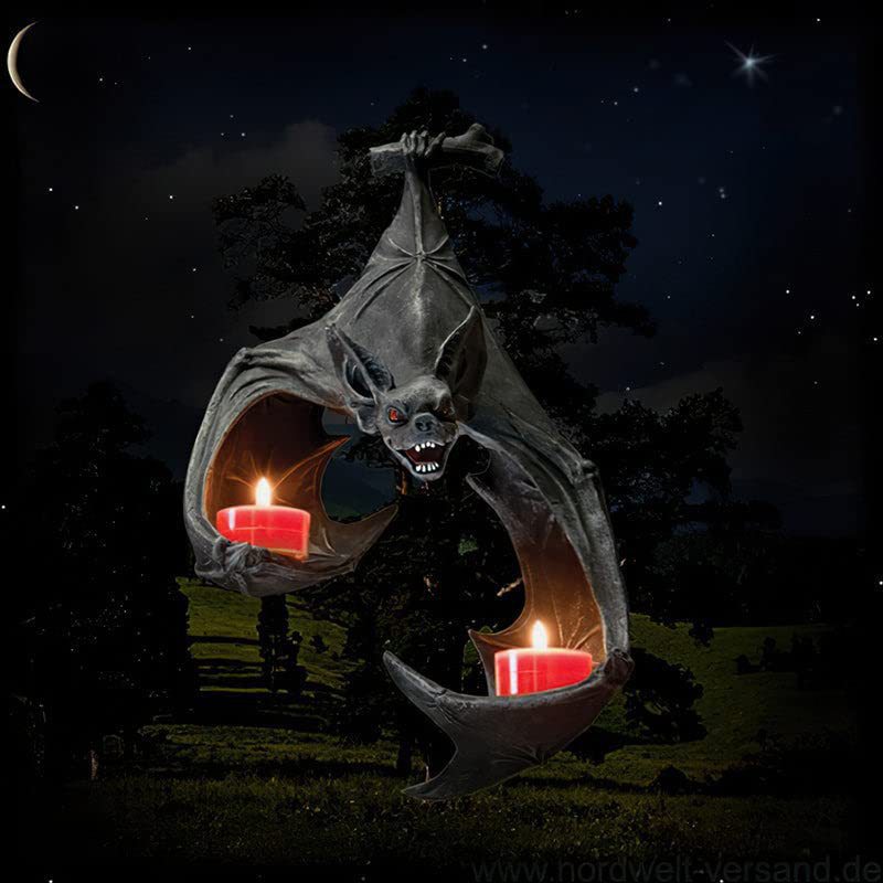 Bat Tealight Holder for Gothic Halloween Candlelight