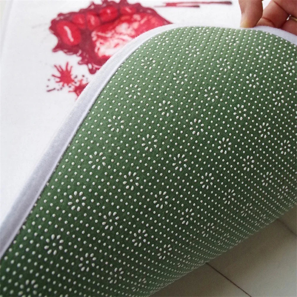 Bloody Footprint Bath Mat for Halloween Party Pranks