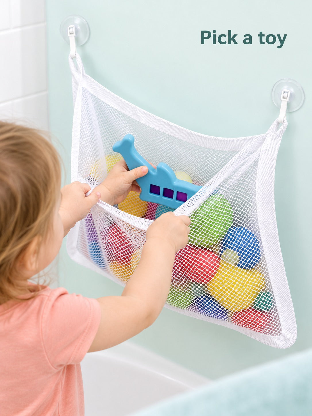 Bath Toy Hammock Mesh Organizer for Toddlers and Babies