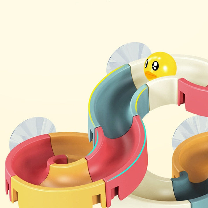 66-Piece Bath Track Toy for Screen-Free Water Play