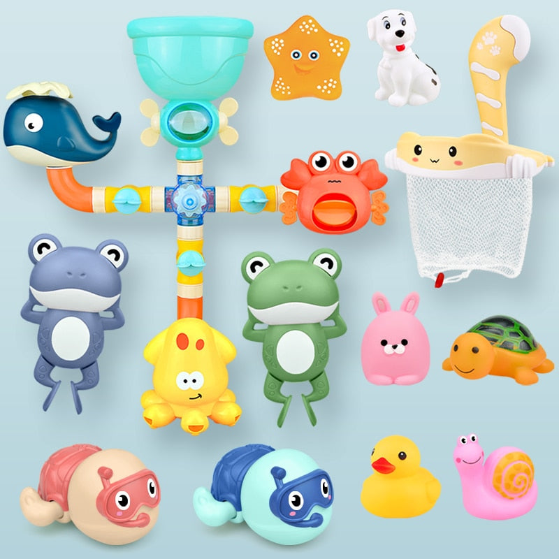 Baby Bath Toys Waterwheel Spray Set for Engaging Play