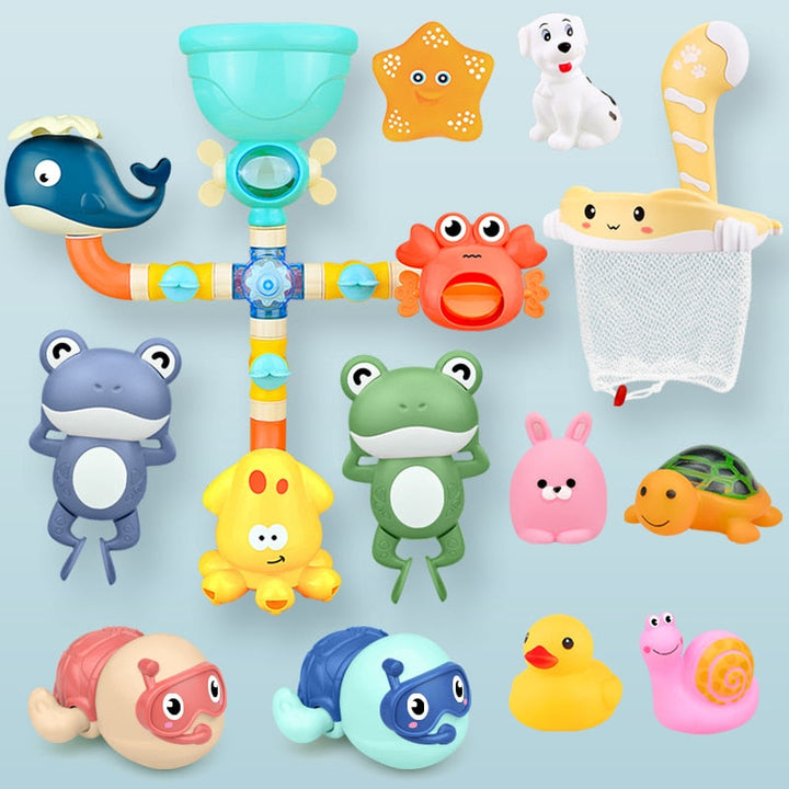 Baby Bath Toys Waterwheel Spray Set for Engaging Play