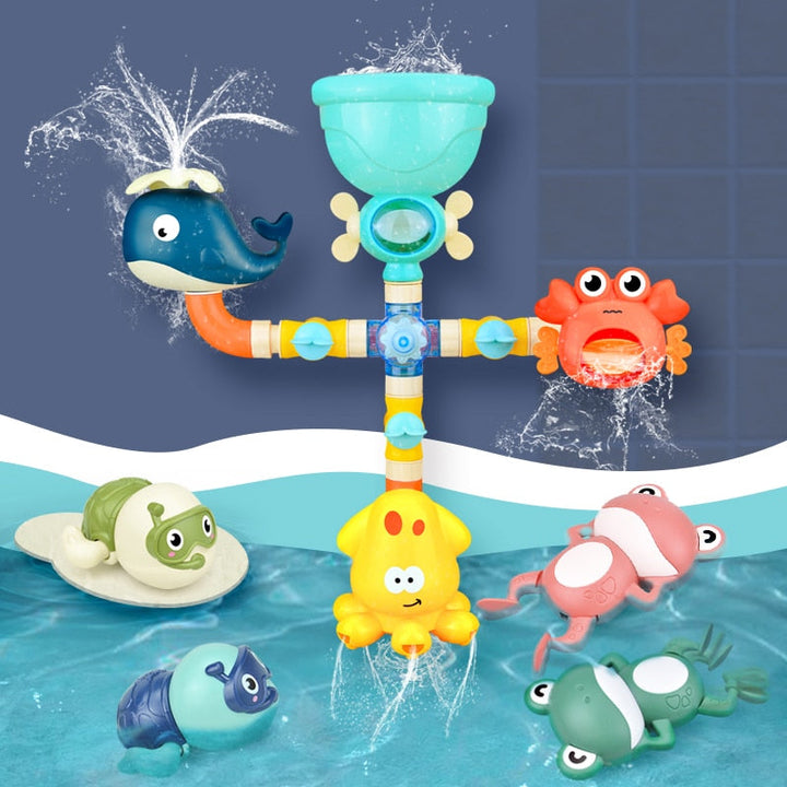 Baby Bath Toys Waterwheel Spray Set for Engaging Play