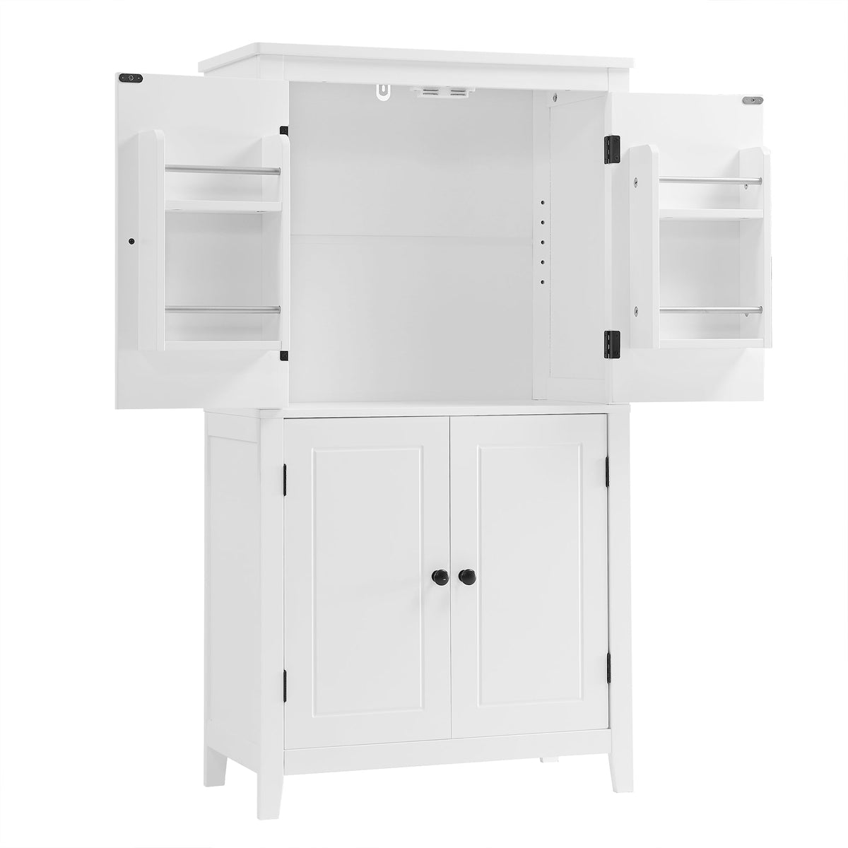 Bathroom Floor Storage Cabinet with Adjustable Shelves