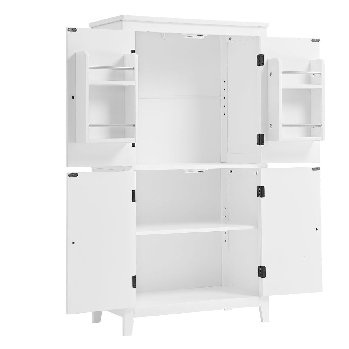 Bathroom Floor Storage Cabinet with Adjustable Shelves